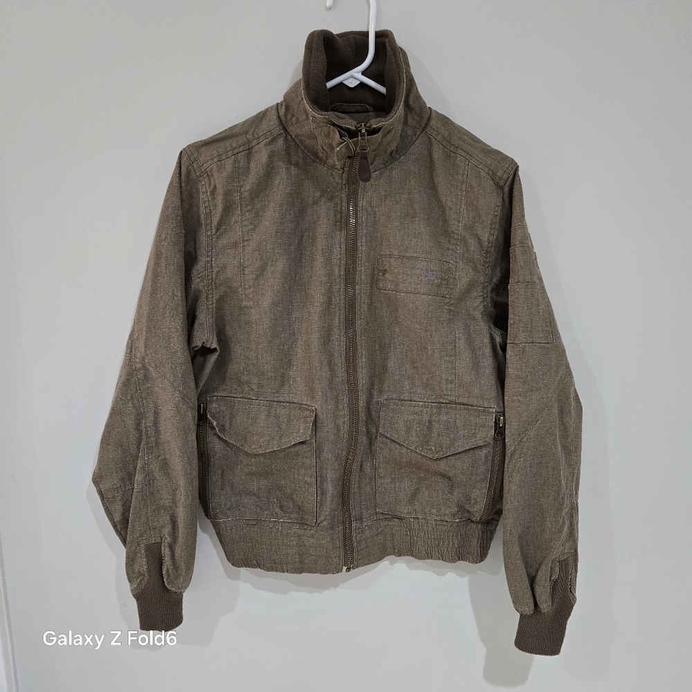Spiewak & Sons Light Brown Full Zip Bomber Jacket Mens Small